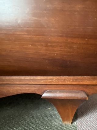 Lit 140 avec table de chevet intégré chêne 