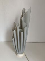 Lampe vintage 1970 Athéna Georgia Jacob drapée gris souris -