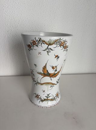 Vase vintage 1970 en faïence de Moustiers céramique - 26 cm
