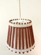 Suspension scandinave rotin et toile de jute 1970 