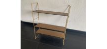 Etagère vintage 1960 String murale bois doré - 60 x 50 cm