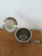 Théière métal argenté martelé art déco 