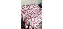 Plaid/Couverture Vintage Fait Main en bon etat