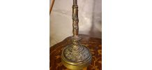lampe art nouveau ancienne 1890 a 1910 avec verre  dentelle 