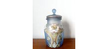 Vase couvert art nouveau aux anémones 