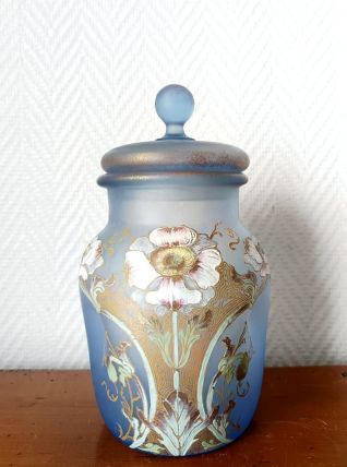 Vase couvert art nouveau aux anémones 