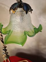 lampe fer forger 1900 a 20 ;art nouveau interupteur changer 