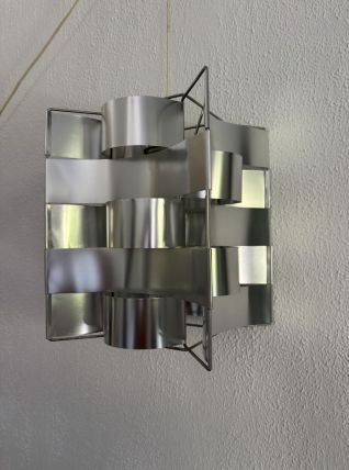 Suspension vintage 1970 Max Sauze aluminium - 37 cm