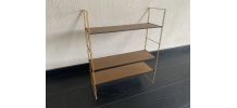 Etagère vintage 1960 String murale bois doré - 60 x 50 cm