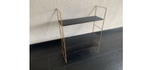 Etagère vintage 1960 String murale noir doré - 60 x 48 cm