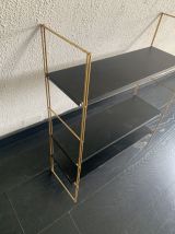 Etagère vintage 1960 String murale noir doré - 60 x 48 cm