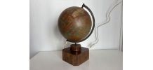 Globe vintage 1930 terrestre Jacques Adnet Mappemonde J.Fore