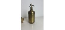 Porte-cigarettes vintage 1930 doré siphon soda briquet doré 