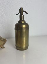 Porte-cigarettes vintage 1930 doré siphon soda briquet doré 