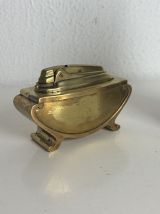 Porte-cigarettes vintage 1930 doré siphon soda briquet doré 