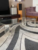 Table basse Athena par David Lange. 1970. 120x70.