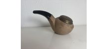 Porte-cigarettes vintage 1950 daim taupe Pipe Longchamp - 25