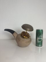 Porte-cigarettes vintage 1950 daim taupe Pipe Longchamp - 25