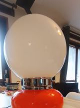 Lampe space age années 70, design Carlo Nason, verre de Mura