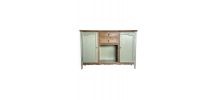 Buffet vintage bois et vert sauge