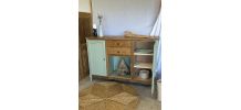 Buffet vintage bois et vert sauge