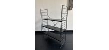 Etagère vintage 1950 tomado sur pieds design A.Dekker noire 