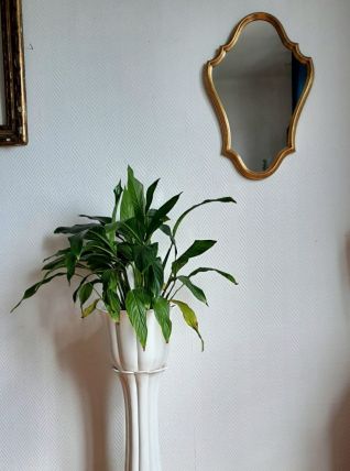 Cache pot sur pied en faïence, Italie vintage 