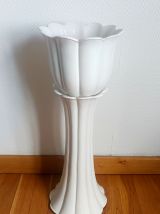 Cache pot sur pied en faïence, Italie vintage 