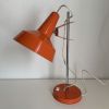 Lampe vintage 1960 Monteuse Delmas bureau orange carotte  - 