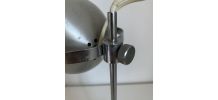 Lampe vintage 1960 de table eyeball acier brossé Aluminor - 