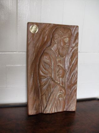 bois sculpté relief signé billard - 