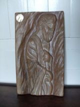 bois sculpté relief signé billard - 