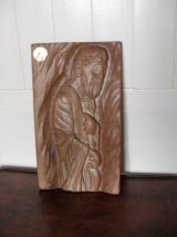 bois sculpté relief signé billard - 