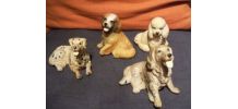 lot chiens - caoutchouc plastique - bon etat 