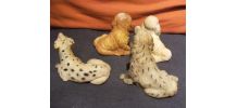 lot chiens - caoutchouc plastique - bon etat 