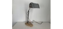 Lampe vintage 1930 Fare artisanat Français marbre sable - 45