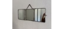 Miroir vintage 1930 triptyque barbier déposé G.B Paris - 28 