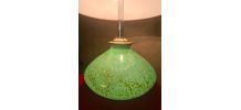 lampe 1950 a 70 abat jour en lin, eclairage dans le pied en 