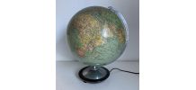 Globe vintage 1950 terrestre verre Colomb édition politique 