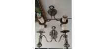 Paire d’appliques vintage Sciolari (Made in Italy) en métal 