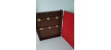 Boîte à clés murale vintage miroir fleuri en bois