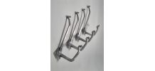 4 patères en aluminium