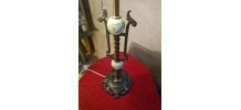 grande lampe bronze 1940 a 50 ,boules verres 60x24 elec ok i