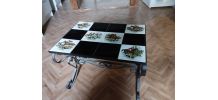 Table fer forgé décors équestre