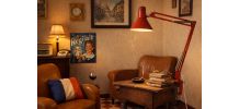 Lampe vintage 1970 d'architecte carotte Twist T1 - 65 cm