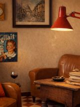 Lampe vintage 1970 d'architecte carotte Twist T1 - 65 cm