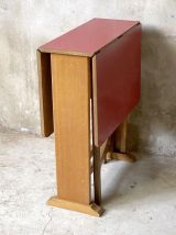 Table pliante formica rouge vintage 1980's