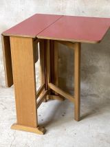 Table pliante formica rouge vintage 1980's