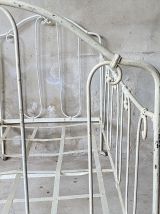 Lit banquette en fer forgé vintage 1950's
