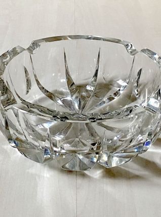 Grand vide-poche ou cendrier en cristal de Saint Louis modèl